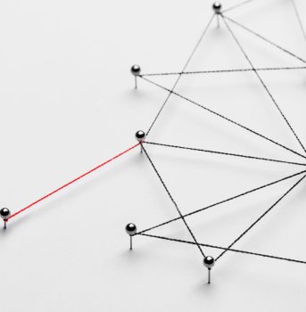 Business network background, connecting dots, technology design